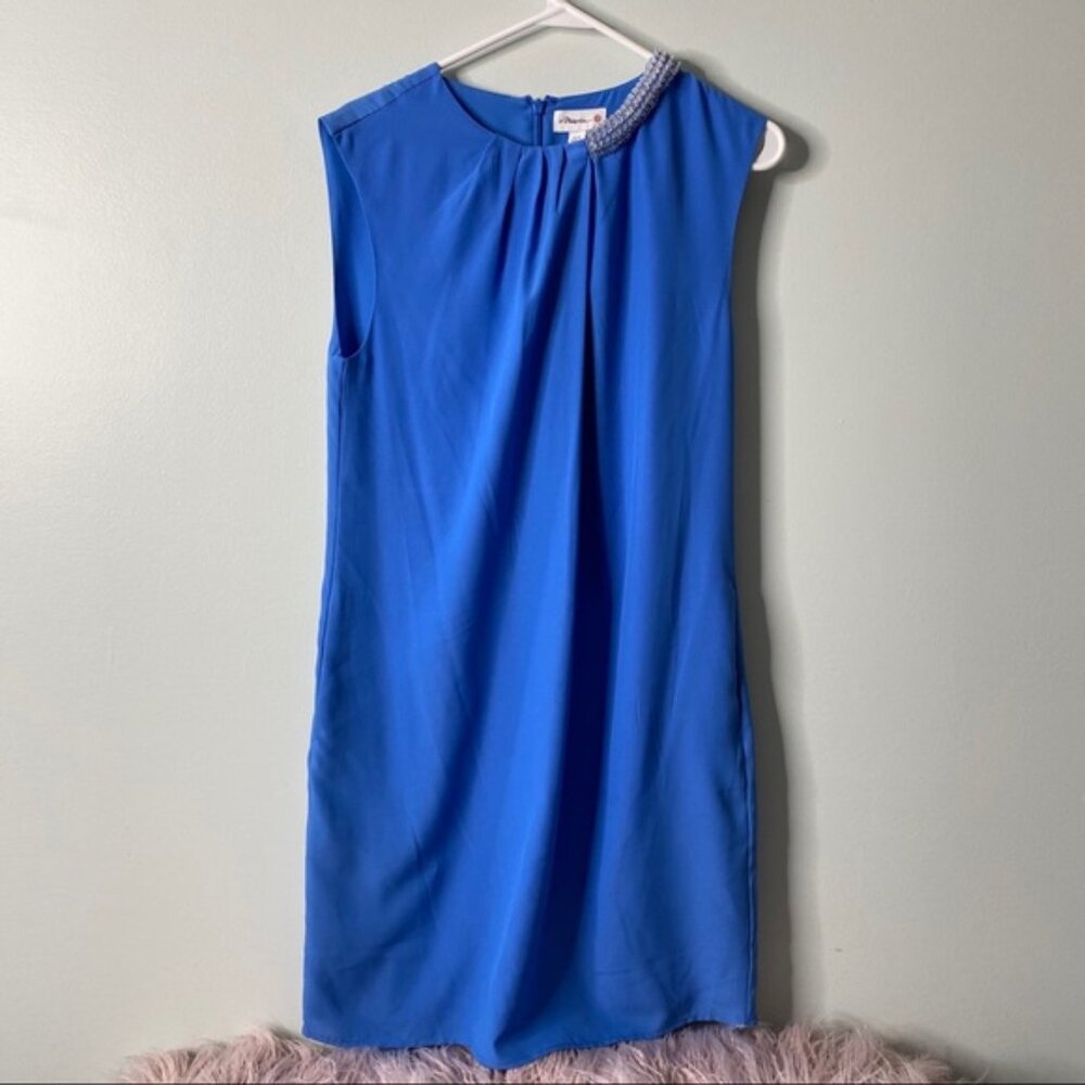 3.1 Phillip Lim Women’s Size M Blue Dress Sleeveless Sheath Beaded Embellished